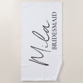 花嫁パーソナライズされた贈アイディア ビーチタオル (正面)