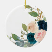 花嫁パーソナライズされた陶器オーナメント セラミックオーナメント (裏面)