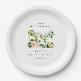 花嫁パーティーのためのMargs+Matrimonyフラワーデザイン ペーパープレート