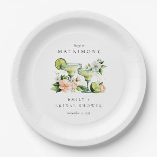 花嫁パーティーのためのMargs+Matrimonyフラワーデザイン ペーパープレート