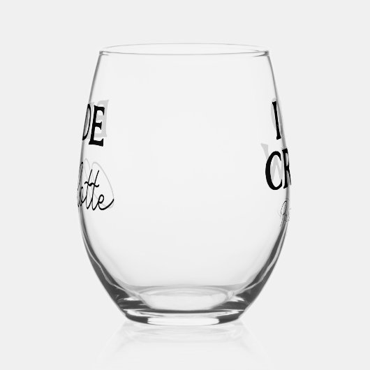 花嫁パーティー 花嫁の名前 ステムなしワイングラス (左)