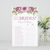 花嫁パープルのバラLGBTQをどれだけ知っているか (スタンド正面)