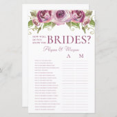 花嫁パープルのバラLGBTQをどれだけ知っているか (正面/裏面)