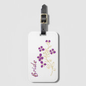 花嫁パープルアートの花 ラゲッジタグ (正面縦)