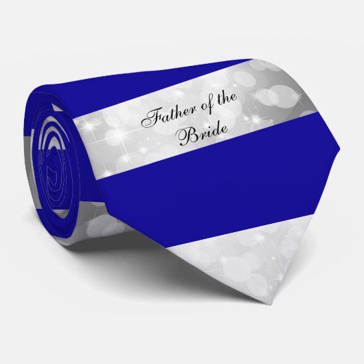 花嫁パープル&シルバーの父 ネクタイ (ロール)