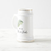 花嫁パームリーフウェディングパーティーギフトのお父さん ビールジョッキ (正面左)