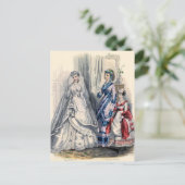 花嫁ビクトリアンとメイド・オブ・オーナー(花嫁付き添い人) ポストカード (スタンド正面)