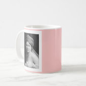 花嫁ビクトリアン白黒、花ソフトポート コーヒーマグカップ (正面左)