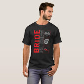 花嫁ピットクルー車レーシングレースドライバーレーサーRacecar Rac Tシャツ (正面フル)