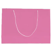 花嫁ピンクエレガント名前をカスタムするギフト結婚ズ ラージペーパーバッグ (裏面)