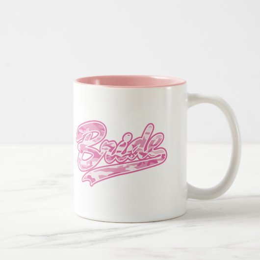 花嫁ピンクカモフラージュ ツートーンマグカップ (右)