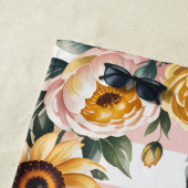 花嫁ピンクストライプフローラの結婚姉妹 ビーチタオル (インサイチュ)