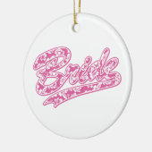 花嫁ピンクハイビスカス セラミックオーナメント (左)