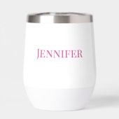 花嫁ピンクモダンパーソナライズされた (背面)