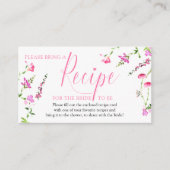 花嫁ピンクワイルドフラワーのレシピリクエスト エンクロージャーカード (正面)