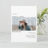 花嫁フォトダスティブルーブライダルシャワー招待 招待状 (スタンド正面)