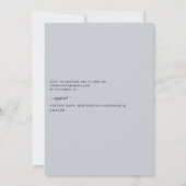 花嫁フォトダスティブルーブライダルシャワー招待 招待状 (裏面)