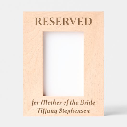 花嫁フォトメモリアルの予約結婚母 レーザー彫刻フレーム (正面)