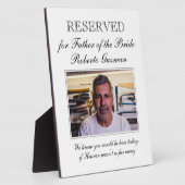 花嫁フォトメモリアルの結婚父 フォトプラーク (側面)