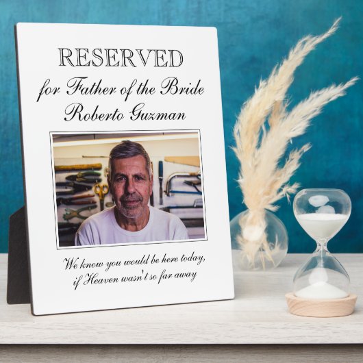 花嫁フォトメモリアルの結婚父 フォトプラーク (側面)