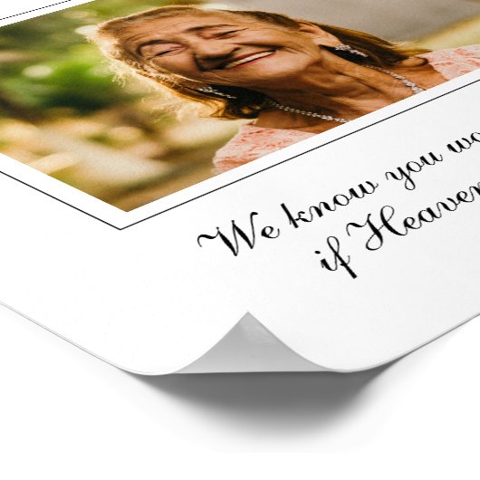 花嫁フォトメモリアルの結婚祖母 ポスター (角)