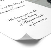 花嫁フォトメモリアルシートの結婚祖父 ポスター (角)