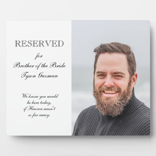 花嫁フォトメモリアルチェア結婚ーの兄 フォトプラーク (正面)