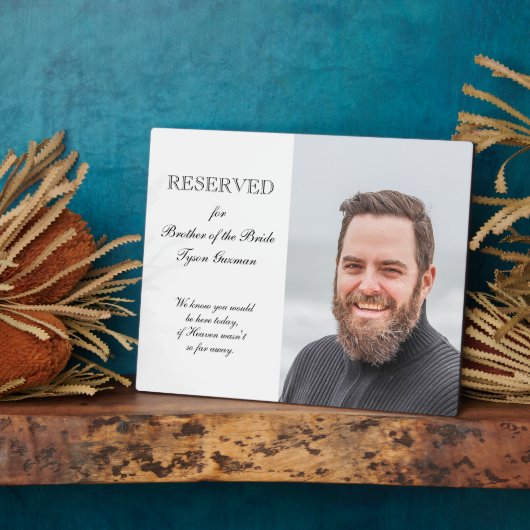 花嫁フォトメモリアルチェア結婚ーの兄 フォトプラーク (側面)