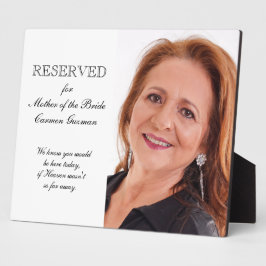 花嫁フォトメモリアルチェア結婚ーの母 フォトプラーク