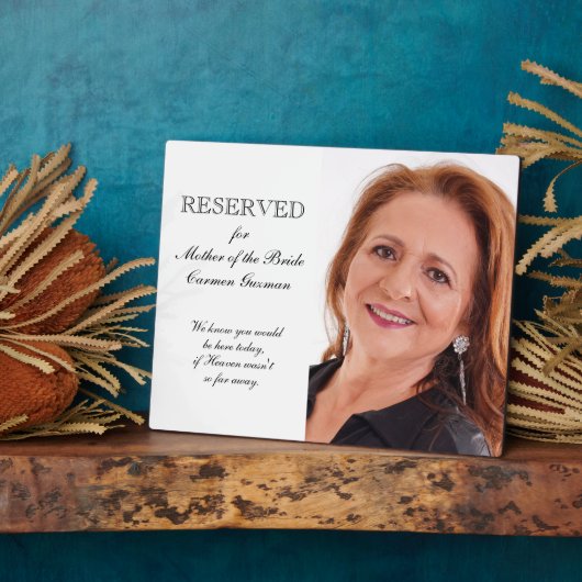 花嫁フォトメモリアルチェア結婚ーの母 フォトプラーク (側面)