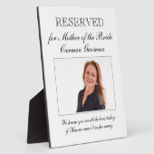 花嫁フォトメモリアルチェア結婚ーの母 フォトプラーク (側面)