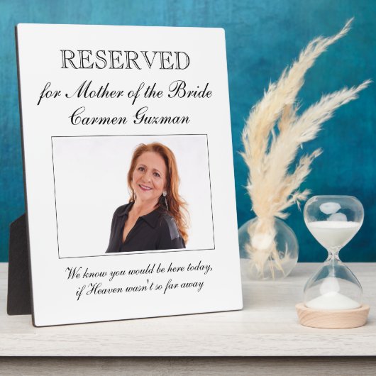 花嫁フォトメモリアルチェア結婚ーの母 フォトプラーク (側面)