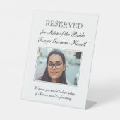 花嫁フォトメモリアル結婚シートの妹 台座サイン (正面)