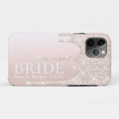 花嫁フューチャーミセス赤面ピンクグリッター Case-Mate iPhoneケース (裏面(横))