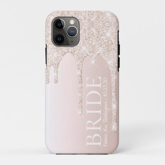 花嫁フューチャーミセス赤面ピンクグリッター Case-Mate iPhoneケース (裏面)