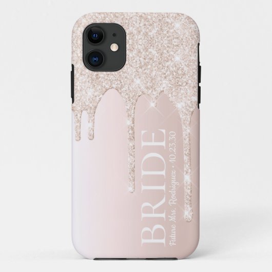 花嫁フューチャーミセス赤面ピンクグリッター Case-Mate iPhoneケース (裏面)