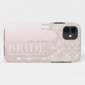 花嫁フューチャーミセス赤面ピンクグリッター Case-Mate iPhoneケース (裏面(横))