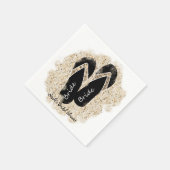 花嫁フリップフロップサンダルスサマービーチブライダルシャワー スタンダードカクテルナプキン (角)