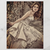 花嫁フローラかわいらしヴィンテージスクラップブック紙 (正面)