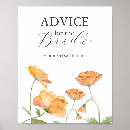花嫁フローラのサイン結婚のアドバイス ポスター (正面)
