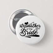 花嫁ブライダルの可愛結婚い義母 缶バッジ (正面&裏面)