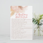 花嫁ブライダルシャワーの20件 便箋 (スタンド正面)