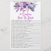 花嫁ブライダルシャワーの20件 便箋 (正面)