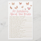 花嫁ブライダルシャワーの20件 便箋 (正面)