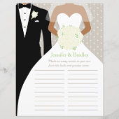 花嫁ブライダルシャワーワードゲームホワイトポーズドレス (正面)