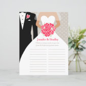 花嫁ブライダルシャワーワードゲームレッドローズドレス (スタンド正面)