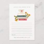 花嫁ブライダルシャワー用スタックブックスフローラアドバイス エンクロージャーカード (正面)