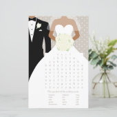 花嫁ブライダルシャワー語検索ゲーム白バラ (スタンド正面)