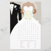 花嫁ブライダルシャワー語検索ゲーム白バラ (正面)