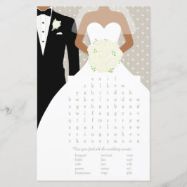 花嫁ブライダルシャワー語検索ゲーム白バラ